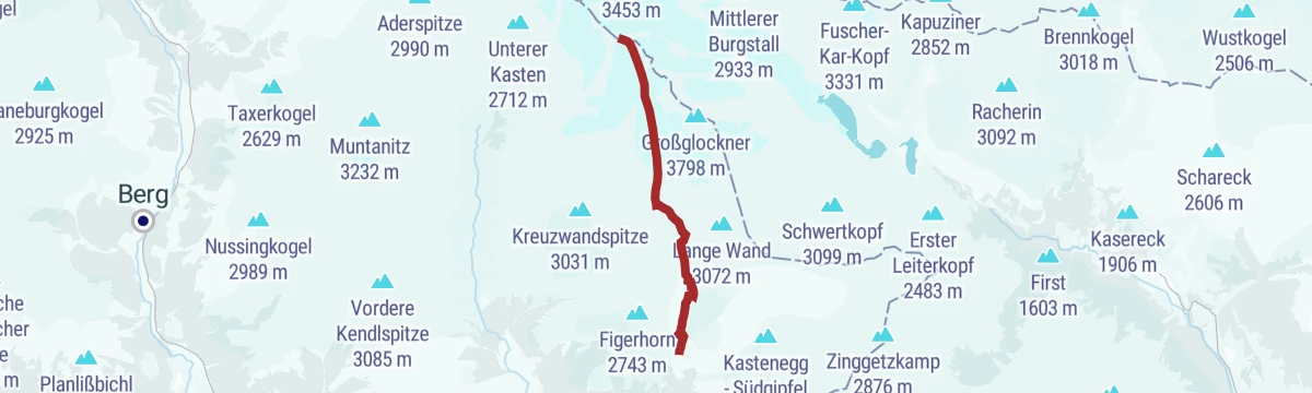 Route map: Skitour Romariswandkopf 3.511 m